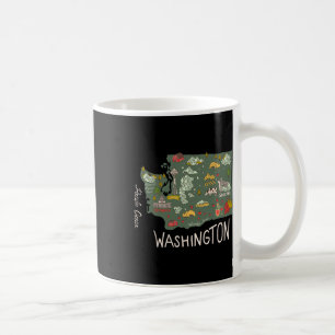 Taza De Café Vintage Washington Evergreen State Seattle Pacífic