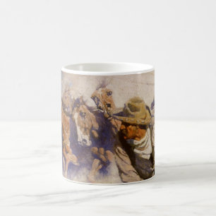 Taza De Café Vintage Western Cowboys, In Corral de NC Wyeth
