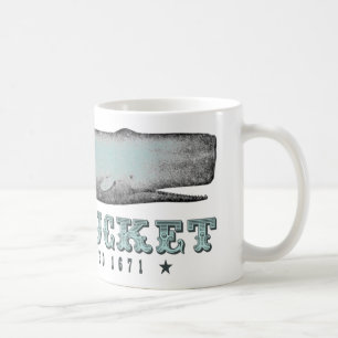 Taza De Café Vintage Whale Nantucket MAMÁES Inc 1671