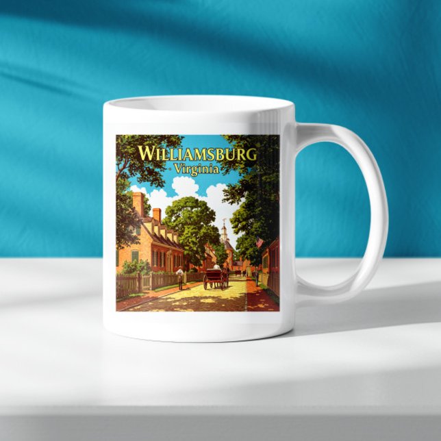 Taza De Café Vintage Williamsburg Virginia (Subido por el creador)