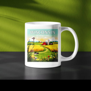 Taza De Café Vintage Wisconsin