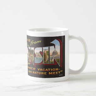Taza De Café Vintage Wisconsin