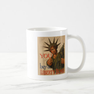 Taza De Café Vintage Ww1 Propaganda Poster Liberty Bond Usa Wor