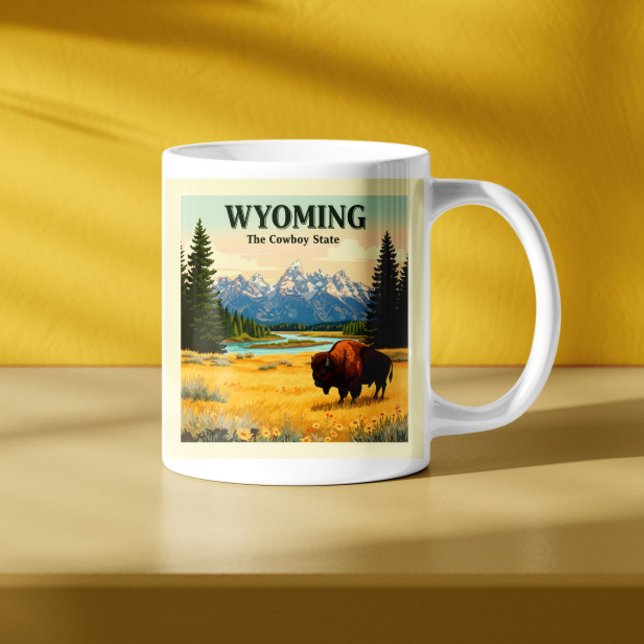 Taza De Café Vintage Wyoming (Subido por el creador)