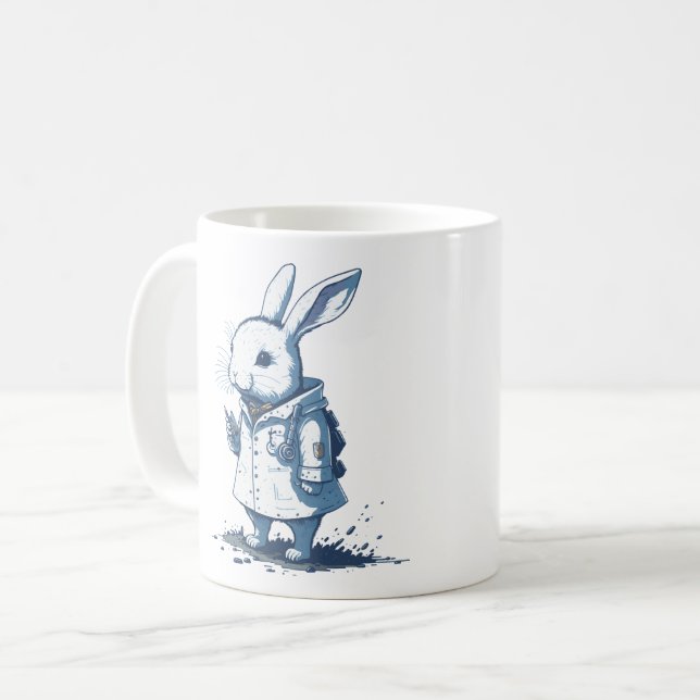 Taza De Café vintaje little bunny hobby doctor sin fondo (Anverso izquierdo)
