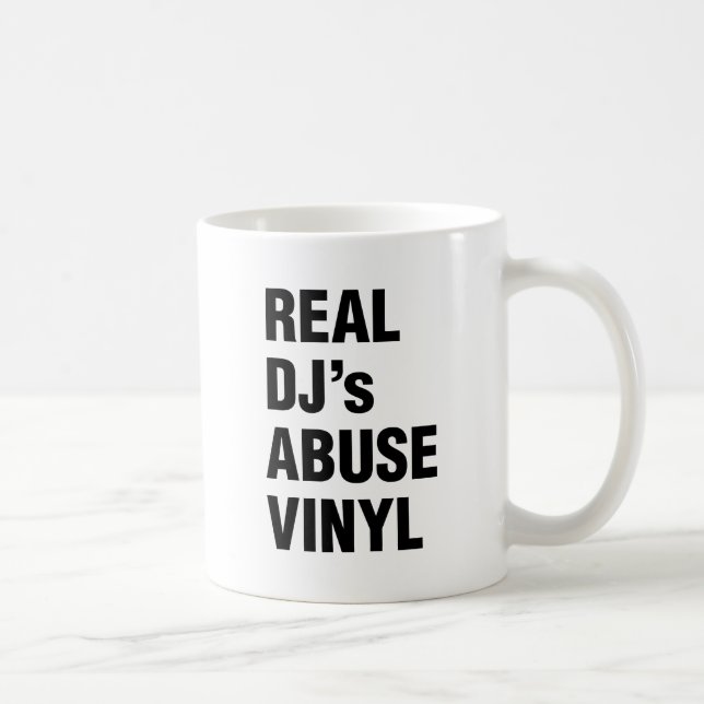 TAZA DE CAFÉ VINYL DE ABUSO DE DJ REAL (Derecha)