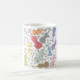 Taza De Café Violaciones Y Notas Musicales