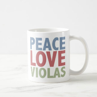 Taza De Café Violas del amor de la paz
