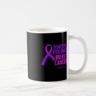 Taza De Café Violencia Doméstica Y Concienciación Sobre El Cánc