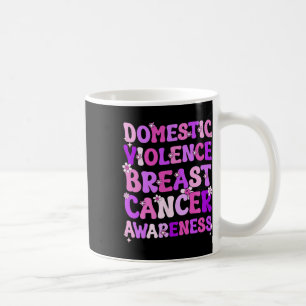 Taza De Café Violencia Doméstica Y Concienciación Sobre El Cánc