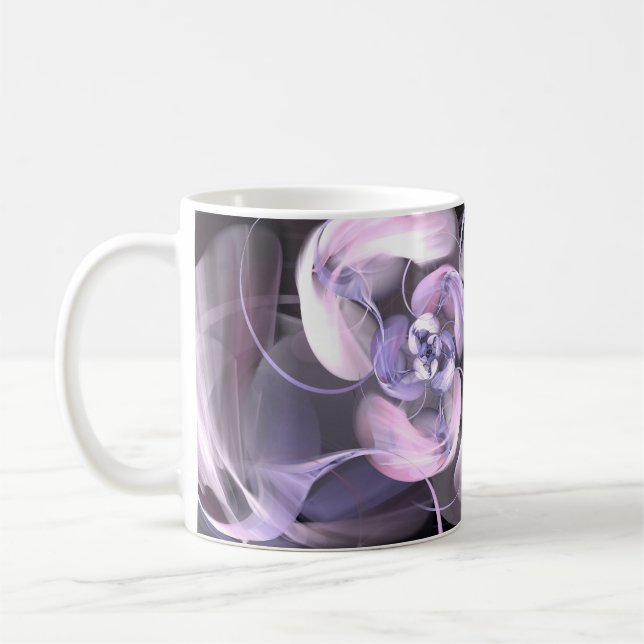 Taza De Café Violet Fractal Flower (Izquierda)
