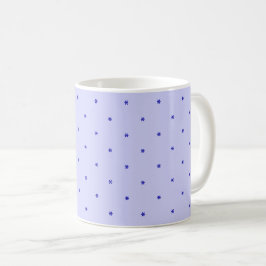 Taza De Café Violeta Azul Morado Snowflakes Simple Mug