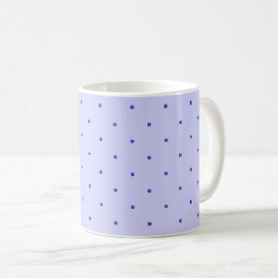 Taza De Café Violeta Azul Morado Snowflakes Simple Mug