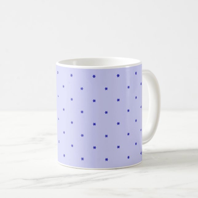 Taza De Café Violeta Azul Morado Snowflakes Simple Mug (Anverso derecho)