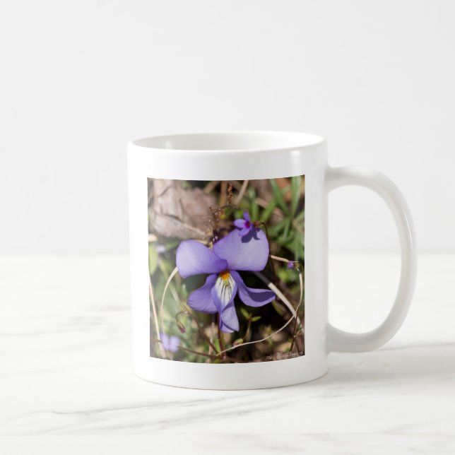 Taza De Café Violeta de pie de pájaro con azulejos (Derecha)