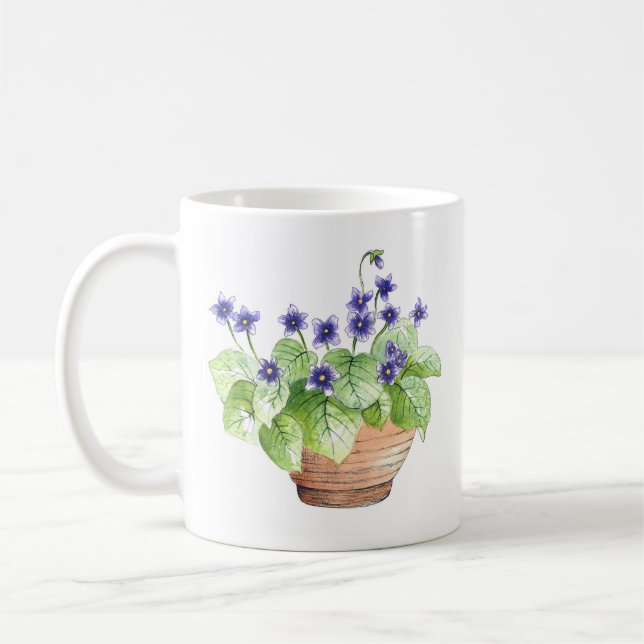 Taza De Café Violetas aparentes (Izquierda)