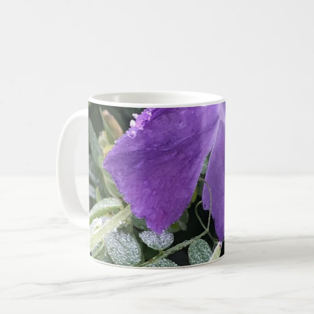 Taza De Café Violetas Empolvadas (Anverso izquierdo)