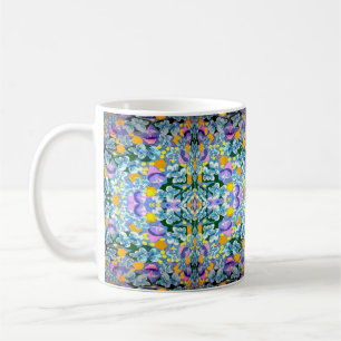 Taza De Café Violetas Y Lámparas