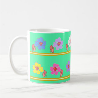 Taza De Café violets left&right mint green