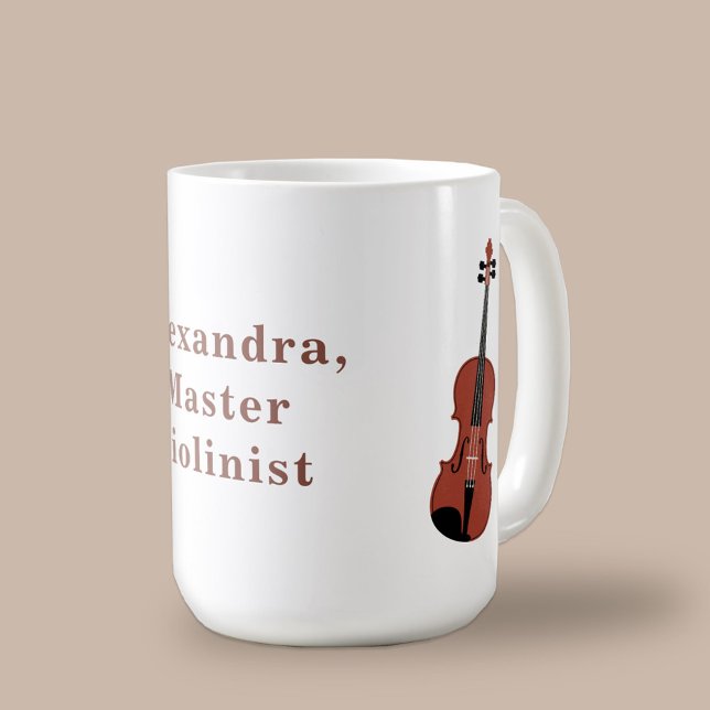 Taza De Café Violín Acústico (Violin Coffee Mug)