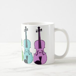 Taza De Café Violín colorido