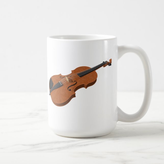 Taza De Café Violín: modelo 3D: (Derecha)