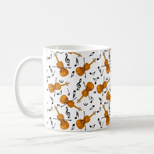 Taza De Café Violin Music Notes (Izquierda)