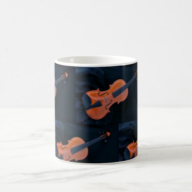 Taza De Café Violin Photo Closeup (Centro)