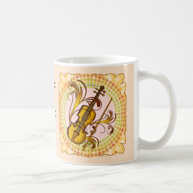 Taza De Café Violin Rhythm Mug (Derecha)