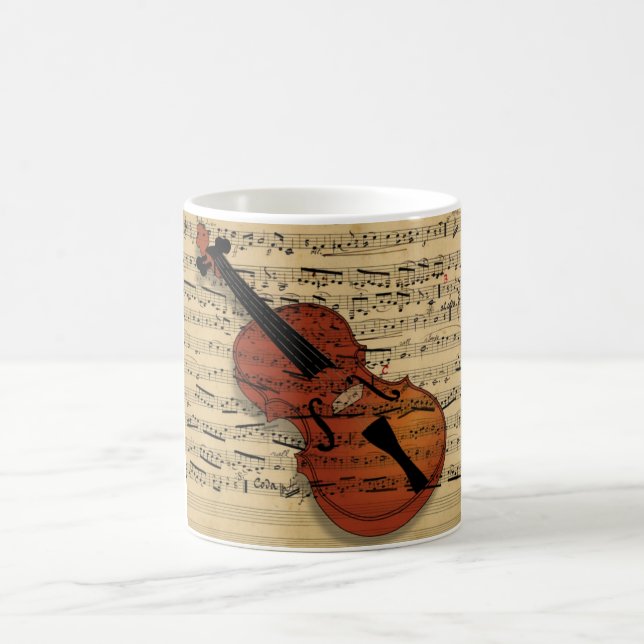 Taza De Café Violin Vintage Music (Centro)