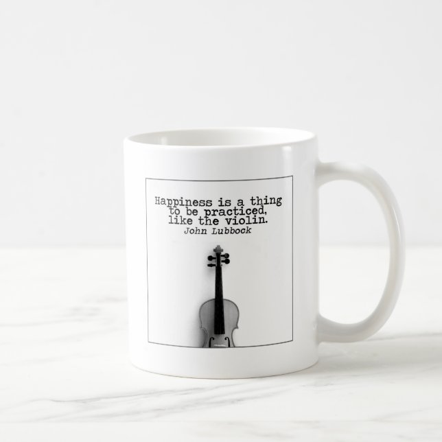 Taza De Café Violín y felicidad (Derecha)