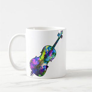 Taza De Café Violinista Pintor Instrumento Musical Orquesta Mús