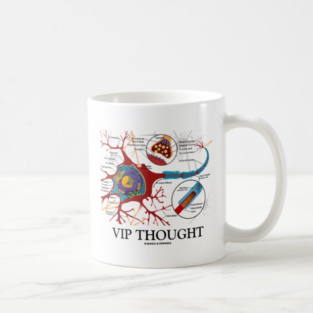 Taza De Café VIP pensado (humor de la neurona/de la sinapsis) (Derecha)