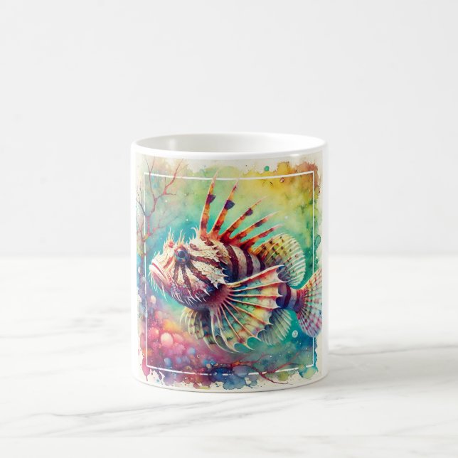 Taza De Café Viperfish Stomiiformes 080824AREF146 - Watercolor (Centro)