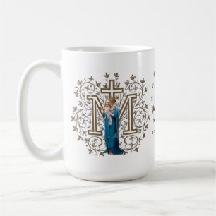 Taza De Café Virgen Católica María Cruz Jesús Oración Relig
