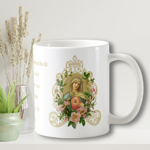 Taza De Café Virgen Católica María Jesús Oración Religiosa Dos 