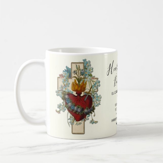 Taza De Café Virgen Católica María Negocio Religioso Cristiano (Izquierda)