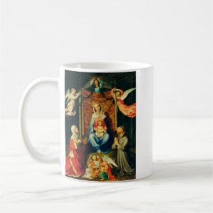 Taza De Café Virgen con Niño, Sta. Adelheid y San Francisco