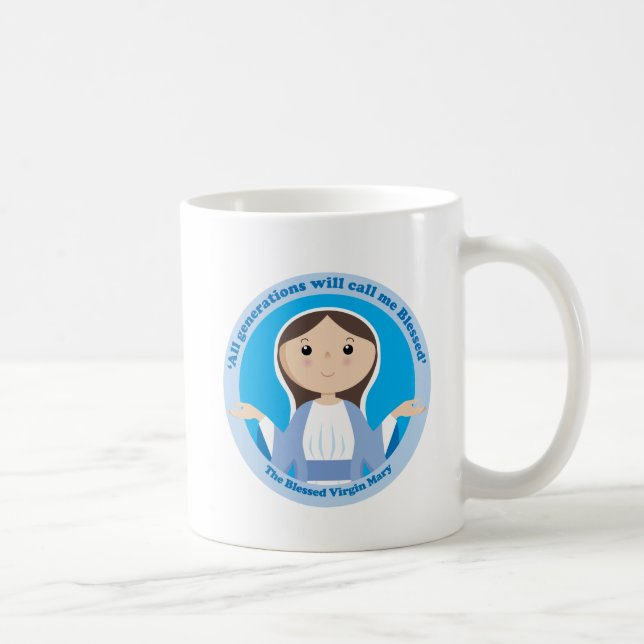 Taza De Café Virgen María bendecido (Derecha)