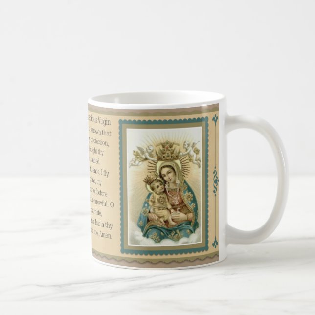Taza De Café Virgen María bendecido con el rezo de Jesús (Derecha)