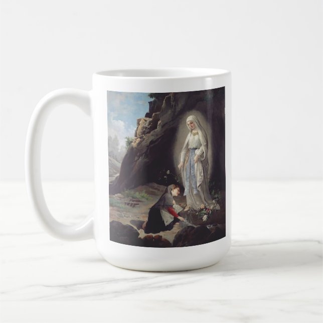 Taza De Café Virgen María de Lourdes (Izquierda)