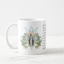 Taza De Café Virgen María Floral Memorare OraciónCof