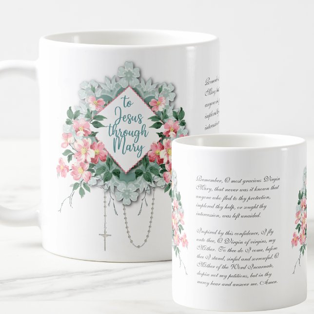 Taza De Café Virgen María Jesús Rosario Memorandos Católicos (Subido por el creador)