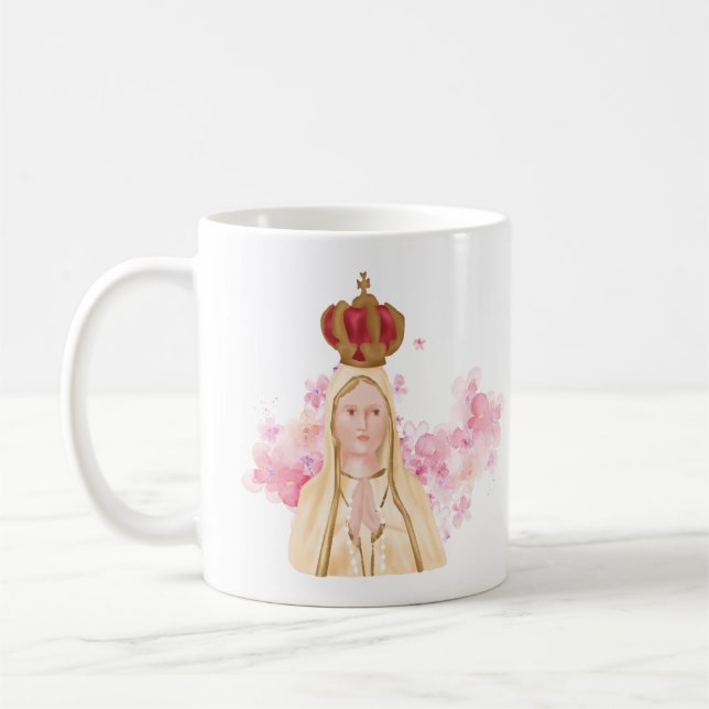 Taza De Café Virgen María - Nuestra Señora de Fátima - Cristian (Izquierda)