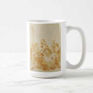 Taza De Café Virgen y niño adorados por los obispos, los monje