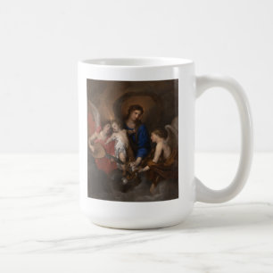 Taza De Café Virgen y niño con la música que hace ángeles