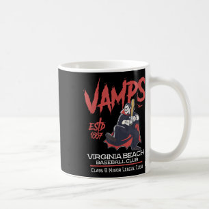 Taza De Café Virginia Beach Vamps Minor League Retro Béisbol T