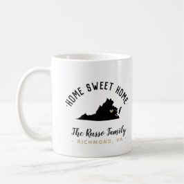 Taza De Café Virginia Home Sweet Home Family Monogram Mug