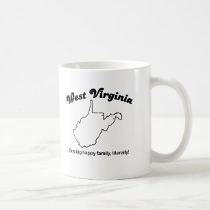 Taza De Café Virginia Occidental - una familia grande