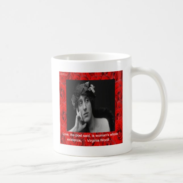 Taza De Café Virginia Woolf & Cita de Amor (Derecha)